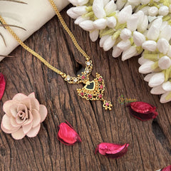 Green Traditional Kerala Palakka Short Neckpiece-G15299