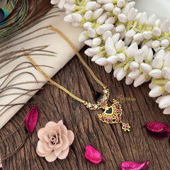 Green Traditional Kerala Palakka Short Neckpiece-G15299