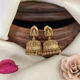 Vriksham Gold Look Alike Elegant Lakshmi Earring-Red Green-G17286