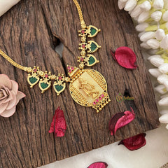Vriksham Gold Look Alike Krishna Pendant With Kerala Palakka Neckpiece-G17246