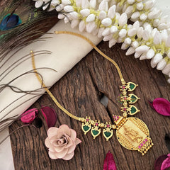 Vriksham Gold Look Alike Krishna Pendant With Kerala Palakka Neckpiece-G17246