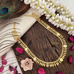 Gold Look Alike Kerala Mullai Mottu Kaasu Neckpiece-Mid-Length Necklace-G11377
