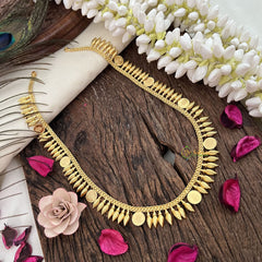 Gold Look Alike Kerala Mullai Mottu Kaasu Neckpiece-Mid-Length Necklace-G11377