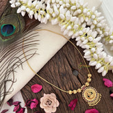 Traditional Kerala Lakshmi Pendant Stone Short Neckpiece-G15296