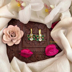 Vriksham Elegant Style Kundan Jadau Bugadi-White Green-J4164