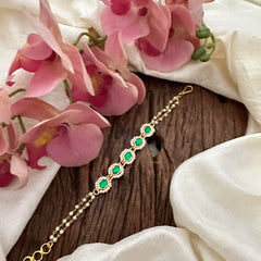 Green Kundan Jadau Rakhi-Rakshabandha-Hexagon-Pearl-G12958