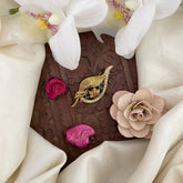 Vriksham Leaf Style AD Stone Saree Pin-Saree Brooch-G17314