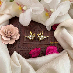 Vriksham Peacock Style Kundan Jadau Bugadi-White-J4171