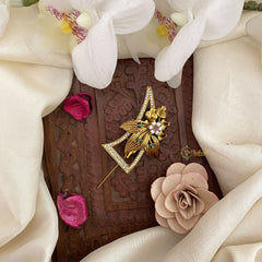 Vriksham Antique Designer AD Stone Saree Pin-G17300