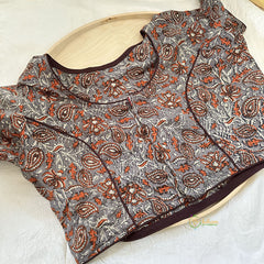 White with Deep Blue Maheshwari Cotton Silk Saree -Handloom Maheshwari Saree-VS3640