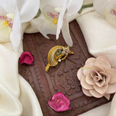 Vriksham Gold Look Alike Antique AD Stone Saree Pin-Saree Brooch-G17313