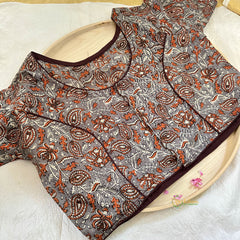 Deep Blue Maheshwari Cotton Silk Saree -Handloom Maheshwari Saree-VS3641