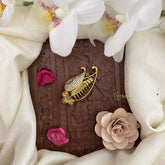 Vriksham Antique Designer AD Stone Saree Pin-Gold Brooch-G17306