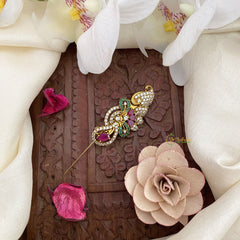 Vriksham Stylish Floral AD Stone Saree Pin-Saree Brooch-G17317