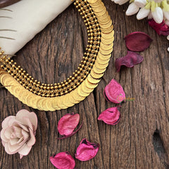 Vriksham Elegant Kerala Gold Lakshmi Coin Short Neckpiece-G19246