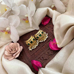 Vriksham Traditional Kundan Jadau Bugadi With Pearl Cluster Bugadi-Mismatch-Green-J4126