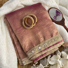 Magenta Crush Organza Saree-Handloom-VS3454