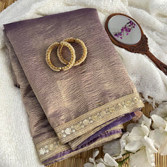 Purple Crush Organza Saree-Handloom-VS3452