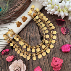 Vriksham Gold Look Alike Two Layer Lakshmi Coin Neckpiece-G19232