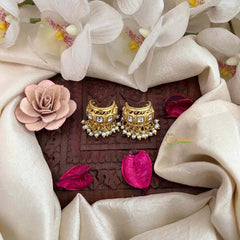 Vriksham Traditional Kundan Jadau Bugadi With Pearl Cluster Bugadi-Mismatch-White-J4125