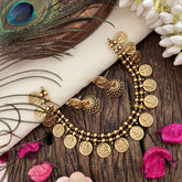 Vriksham Gold Look Alike Lakshmi Coin Neckpiece-G19239