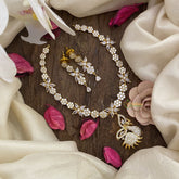 Vriksham Exquisite Premium AD Stone Peacock Pendant Neckpiece-G16346