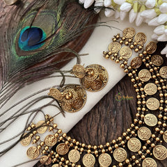 Vriksham Designer Gold Lakshmi Coin Double Layer Neckpiece-G19245