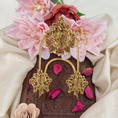 Vriksham Gold Look Alike Radha Krishna Vangi /Armlet-Red Green-G18514