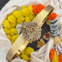 Vriksham Antique Radha Krishna Nakshi Peandant With Sparkling AD Stones Hipblet-Pearl-G22222