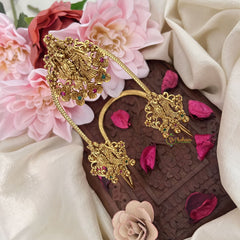 Vriksham Gold Look Alike Radha Krishna Vangi /Armlet-Red Green-G18514