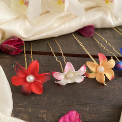 Multicolor Flower Bobby Pin-Hair Accessories-H798