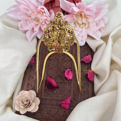 Vriksham Gold Look Alike Radha Krishna Vangi /Armlet-Red Green-G18516