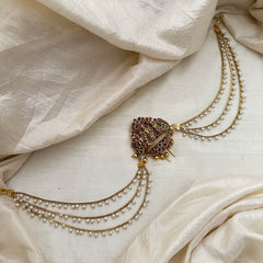 Premium Ram Parivar Jada Billai with Pearl Maatil-Bun Billai-G13145