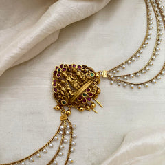 Premium Ram Parivar Jada Billai with Pearl Maatil-Bun Billai-G13145