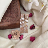 Vriksham Rose Gold Unique AD Stone Bangle-G18504