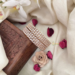 Vriksham Rose Gold Unique AD Stone Bangle-G18504