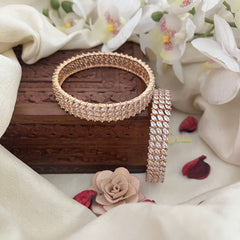 Vriksham Rose Gold Unique AD Stone Bangle-G18504