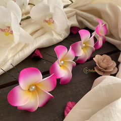 Pink Flower Bobby Pin-Hair Accessories-H641