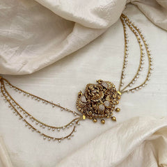 AD Stone Lakshmi Jada Billai with Pearl Maatil-Bun Billai-G13150