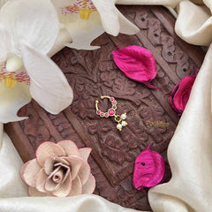Vriksham Royal Blush Septum Ring in Gold Tone-Red-G20178