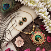 Vriksham Alike Lotus Lakshmi Pendant Neckpiece-G19233