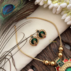 Vriksham Alike Lotus Lakshmi Pendant Neckpiece-G19233