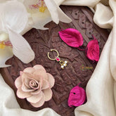 Vriksham Teardrop Elegance Pearl Septum Ring-Red-G20183