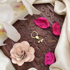 Vriksham Teardrop Elegance Pearl Septum Ring-Red-G20183