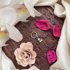 Vriksham Teardrop Elegance Pearl Septum Ring-Blue-G20185