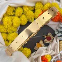 Vriksham Antique Gold Finish Peacock & Floral Bridal Hipblet-Red Green & White-Gold Bead-G22215