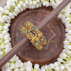 Vriksham Antique Golden Lakshmi & Flral Bangles-Red Green & White-G20875