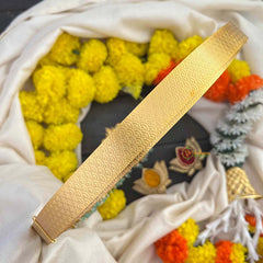 Vriksham Divine Mandapam Style Radha Krishna In Matte Gold Finish Enamel Bridal Hipblet-Green Bead-Pearls-G22218