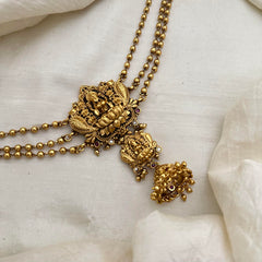 Premium Lakshmi Jada Bun Billai with Golden Pearl Maatil-Red-G13136