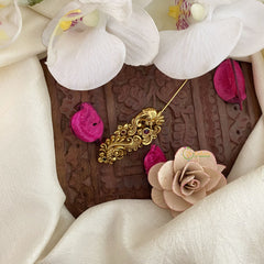 Vriksham Peacock & Elephant Face Saree Pin-Saree Brooch-G17330